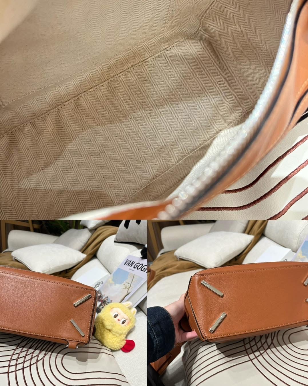 Loewe puzzle small tan calfskin  100%Authentic, 95%New✅Dust bag