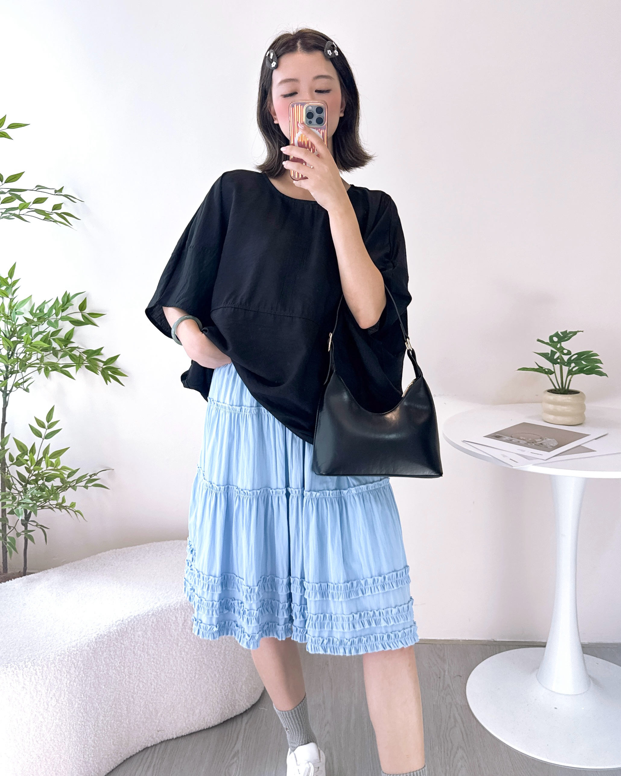 超薄蝙蝠袖寬鬆上衣 2色