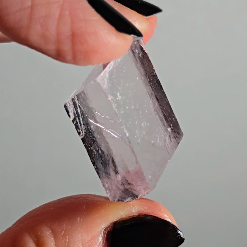 Purple calcite cubes with rainbows, transparency - PC4