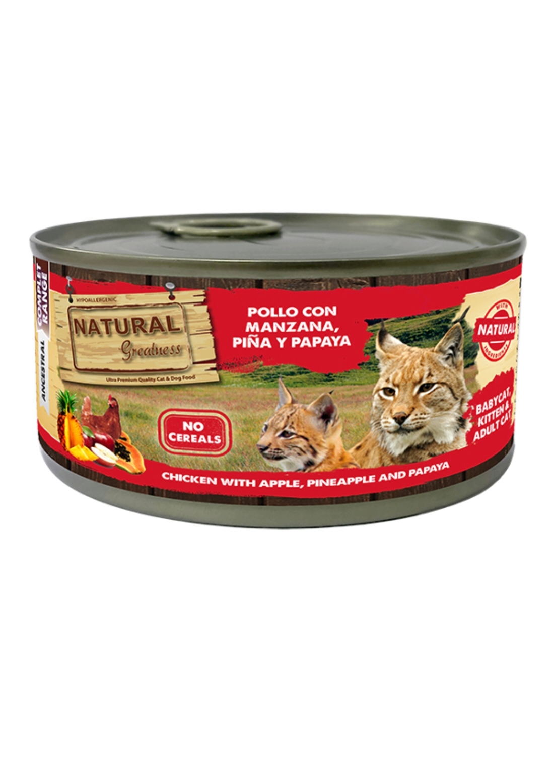  Natural Greatness 「雞肉搭配蘋果、 菠蘿 與木瓜」全貓主食185g