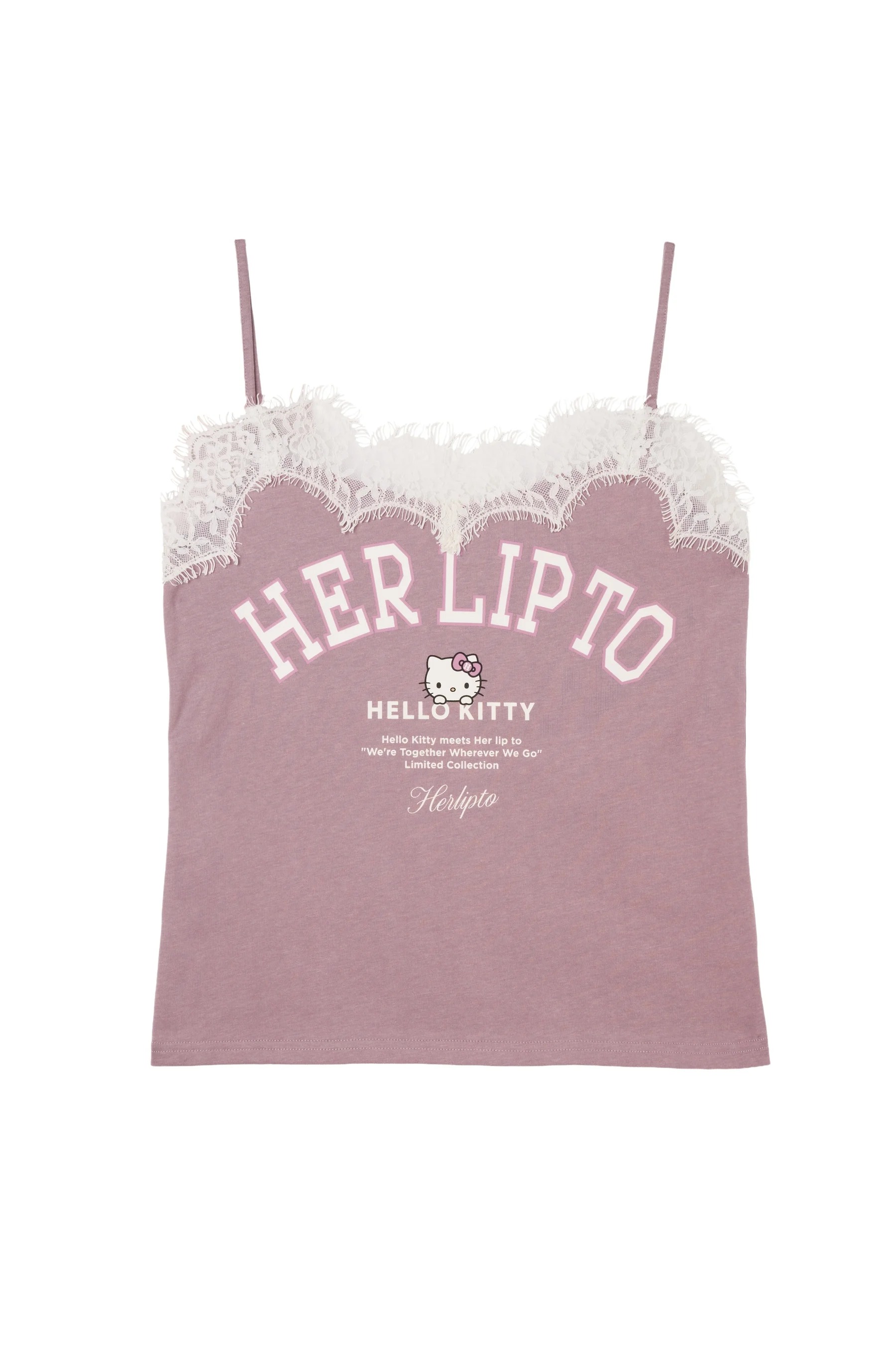 🎀【預訂】Her lip to × Kitty  Lace-Trim Camisole R