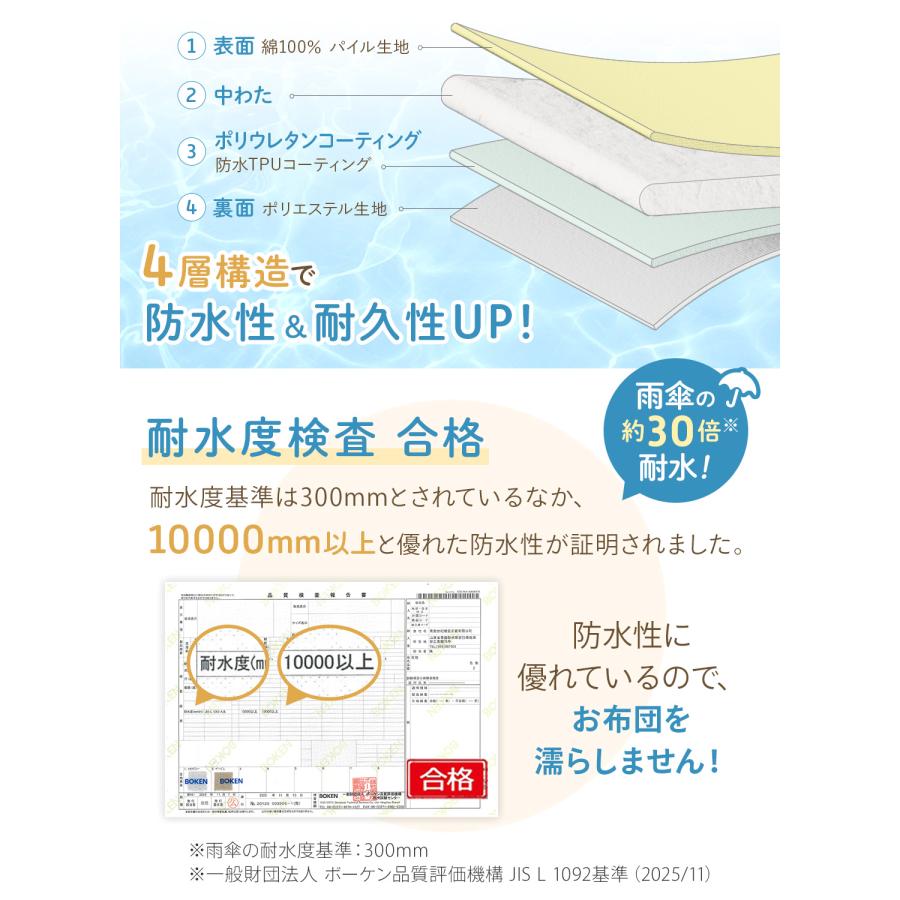🔥🔥【日本直送《KERATTA》純綿毛巾面單人防水防蟎保潔墊 100x200cm】