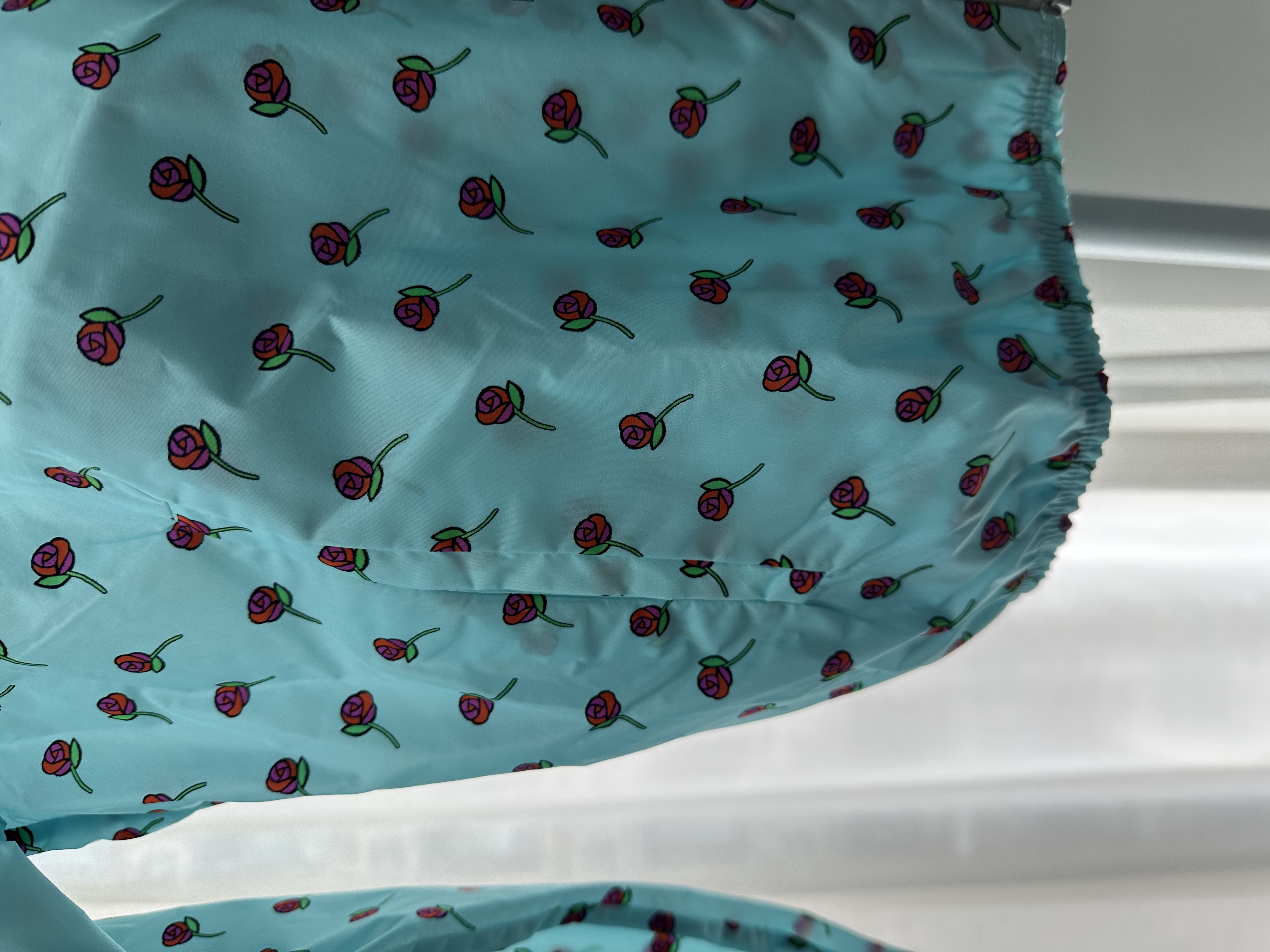 Pre-owned Prada light blue rose print rain jacket / Product Code: 26050804