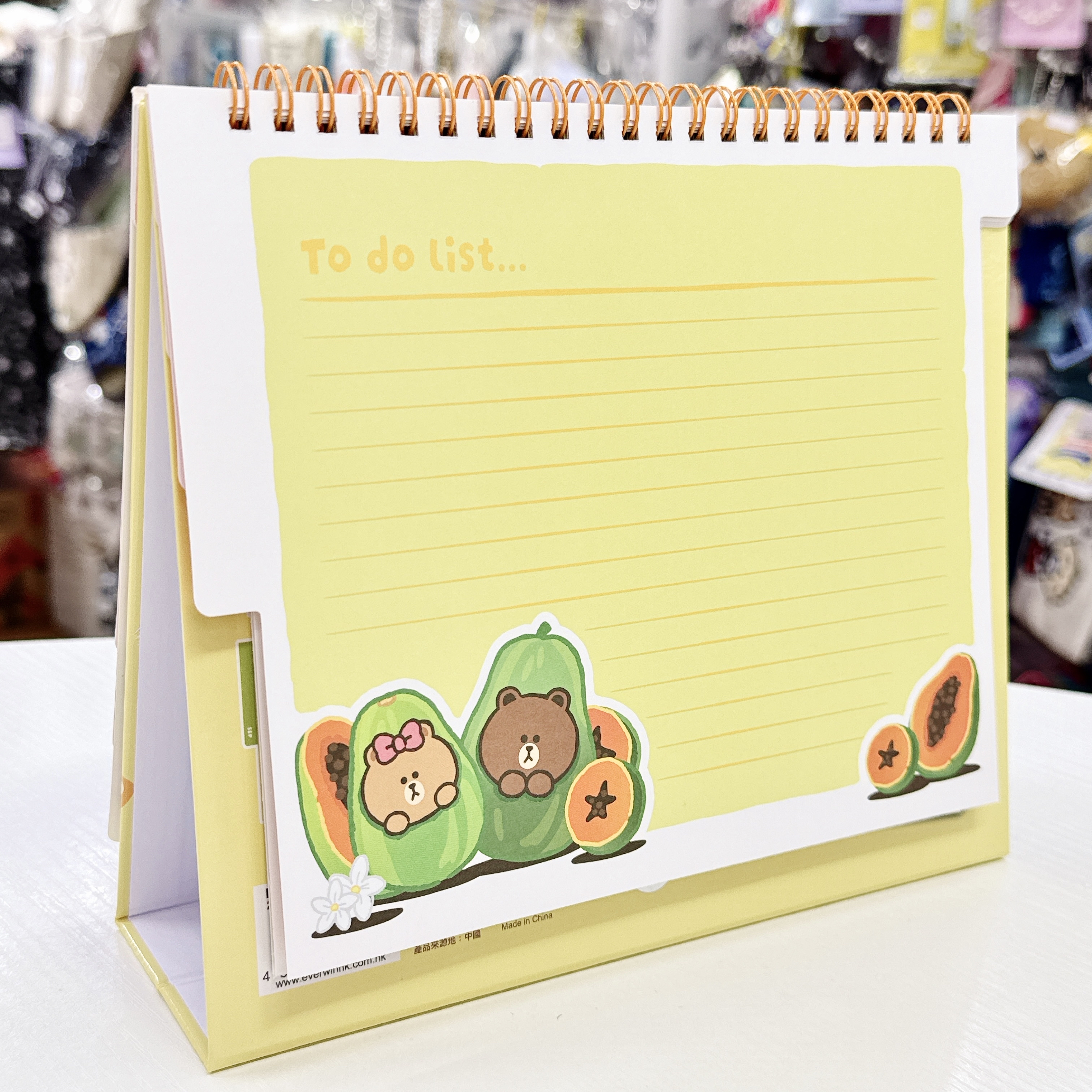 Line friends熊大香港版2027年座枱月曆 香港假期 農曆對照 21×22 cm