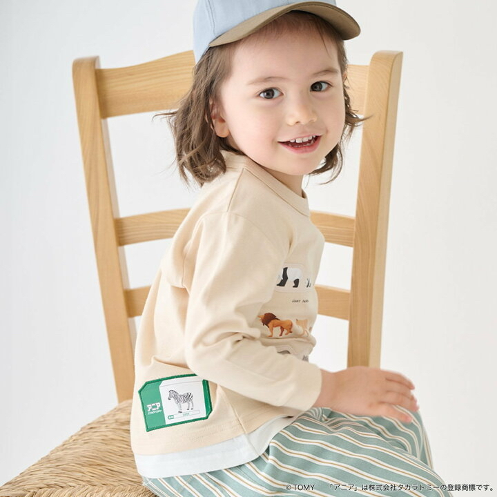 🇯🇵預訂 日本直送🇯🇵Petit Main x Tomica系列三色恐龍動物車車印花假兩件長袖T恤