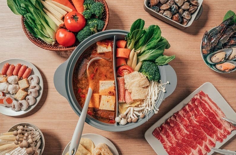 Neoflam 28cm 陶瓷鴛鴦煲連玻璃蓋 - 丹麥粉 (適用於電磁爐)