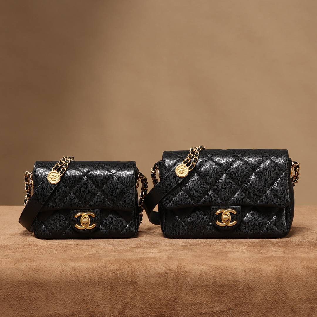 Elegant Quilted Leather Crossbody Bags with Chain Strap