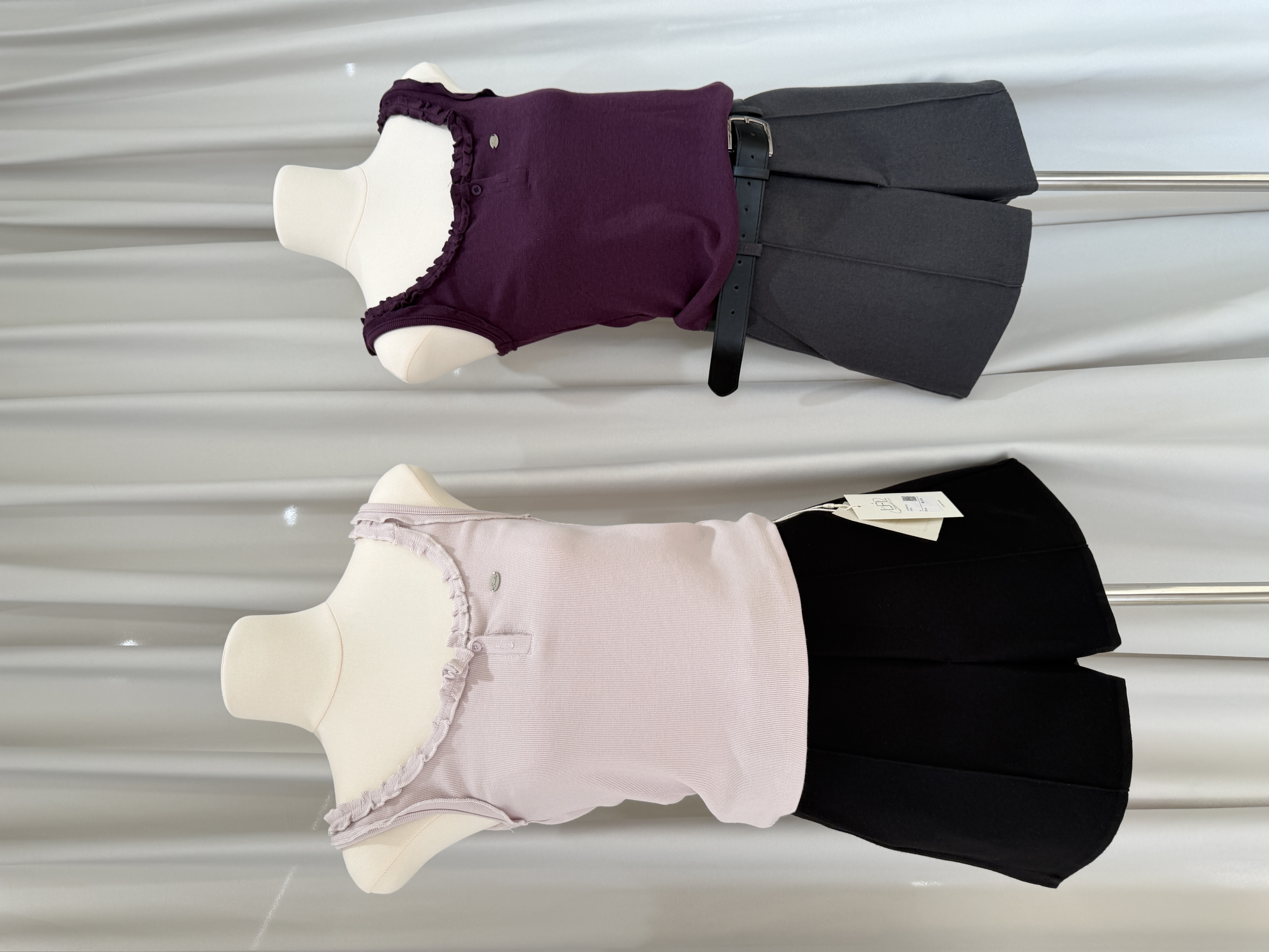 6589 爆款木耳边针织背心