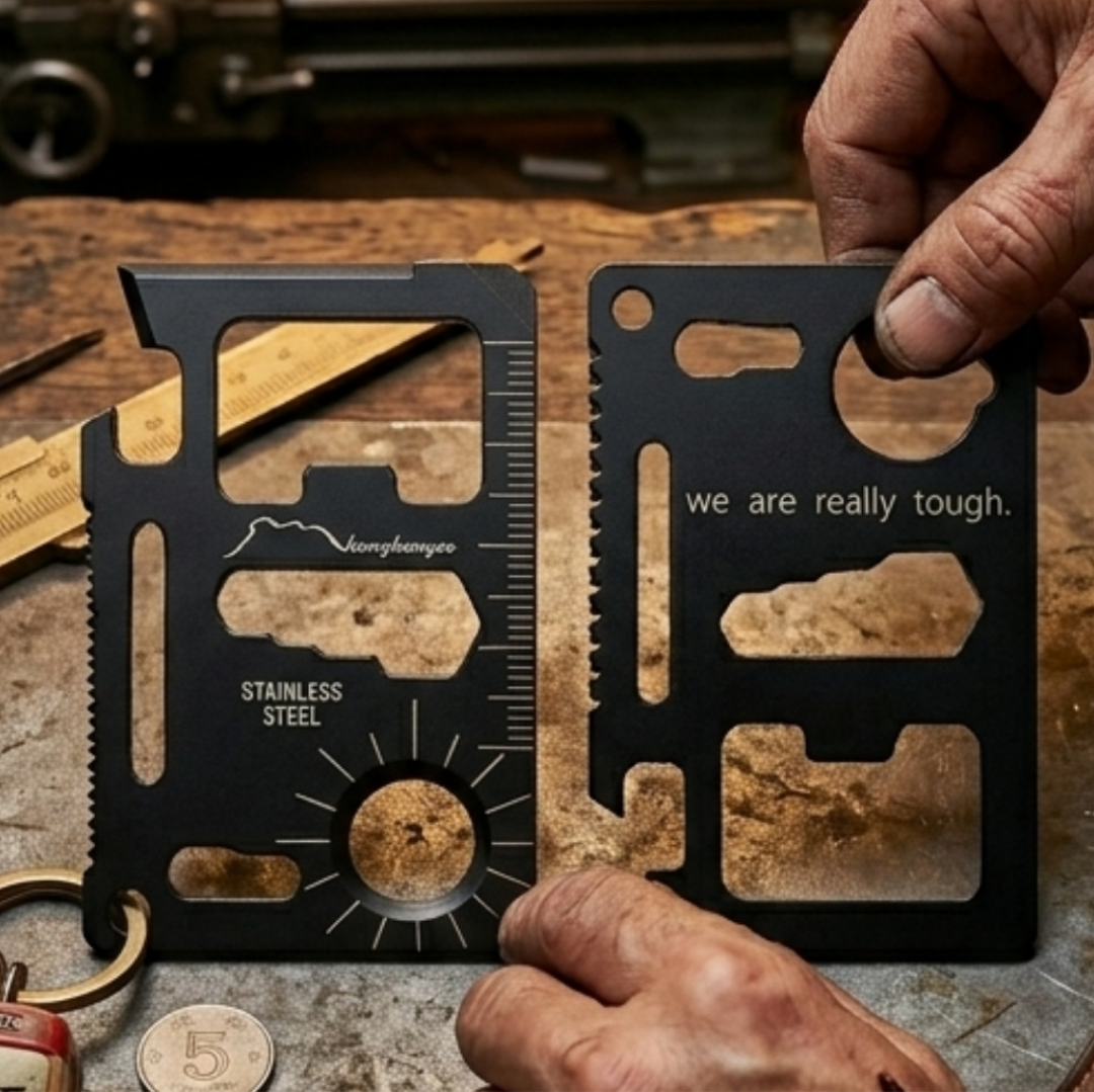 Hongkonger 11合1功能萬用不鏽鋼工具卡