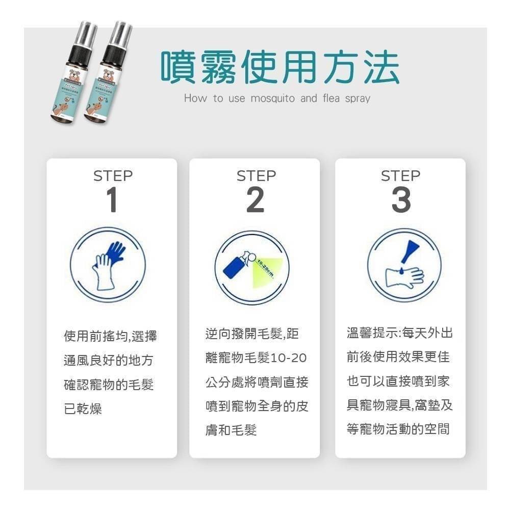 $39支.2支起$33支.喵汪汪 寵物驅蚊防蚤噴霧20ML