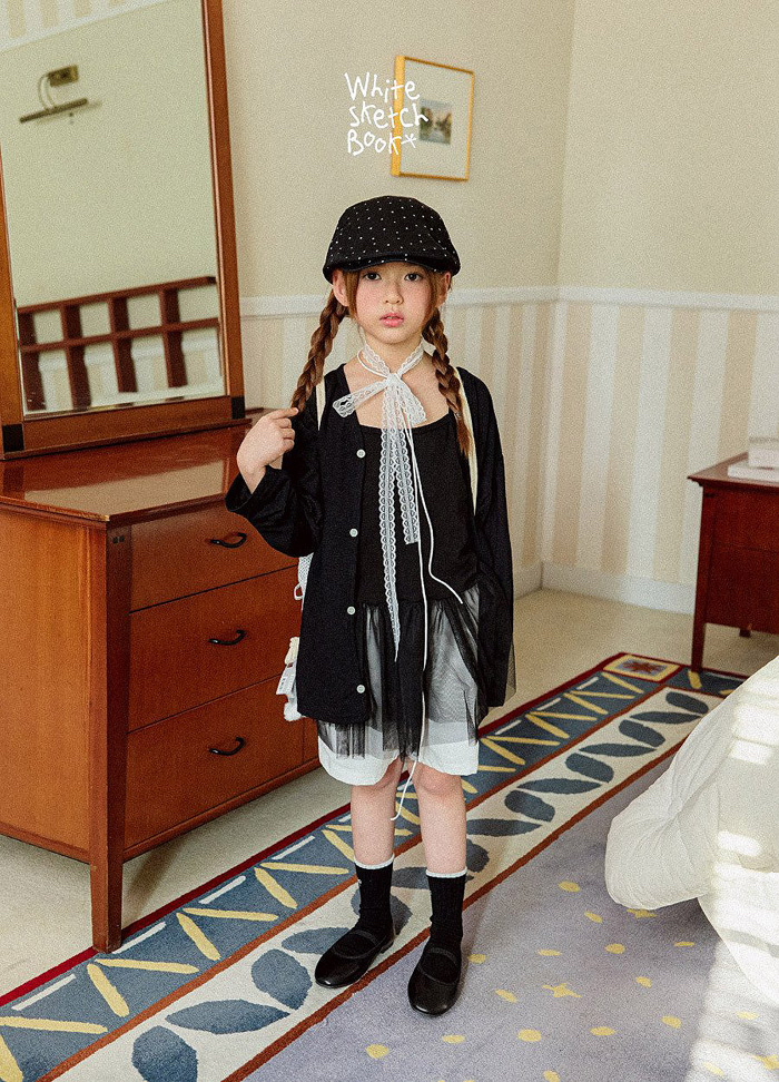 🇰🇷WhiteSketchBook lace下擺吊帶背心