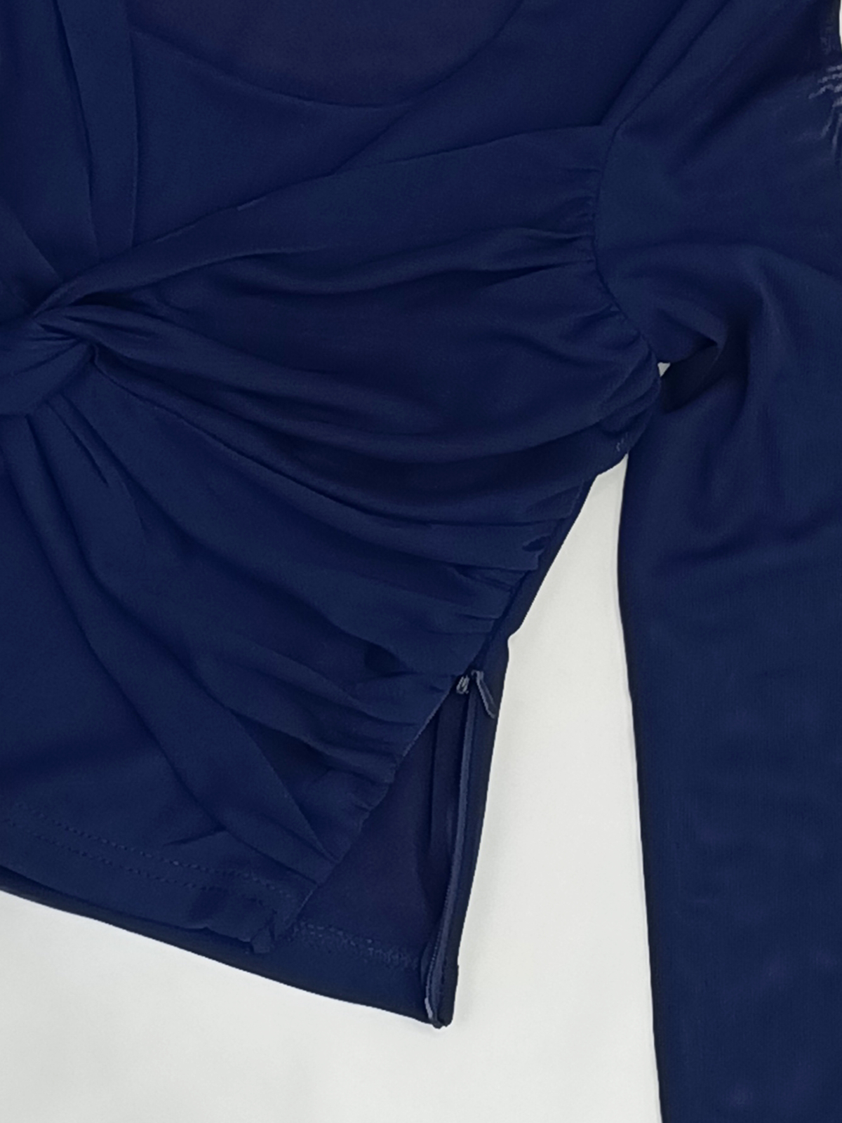 Velour Long Sleeve Square Neck Top M157