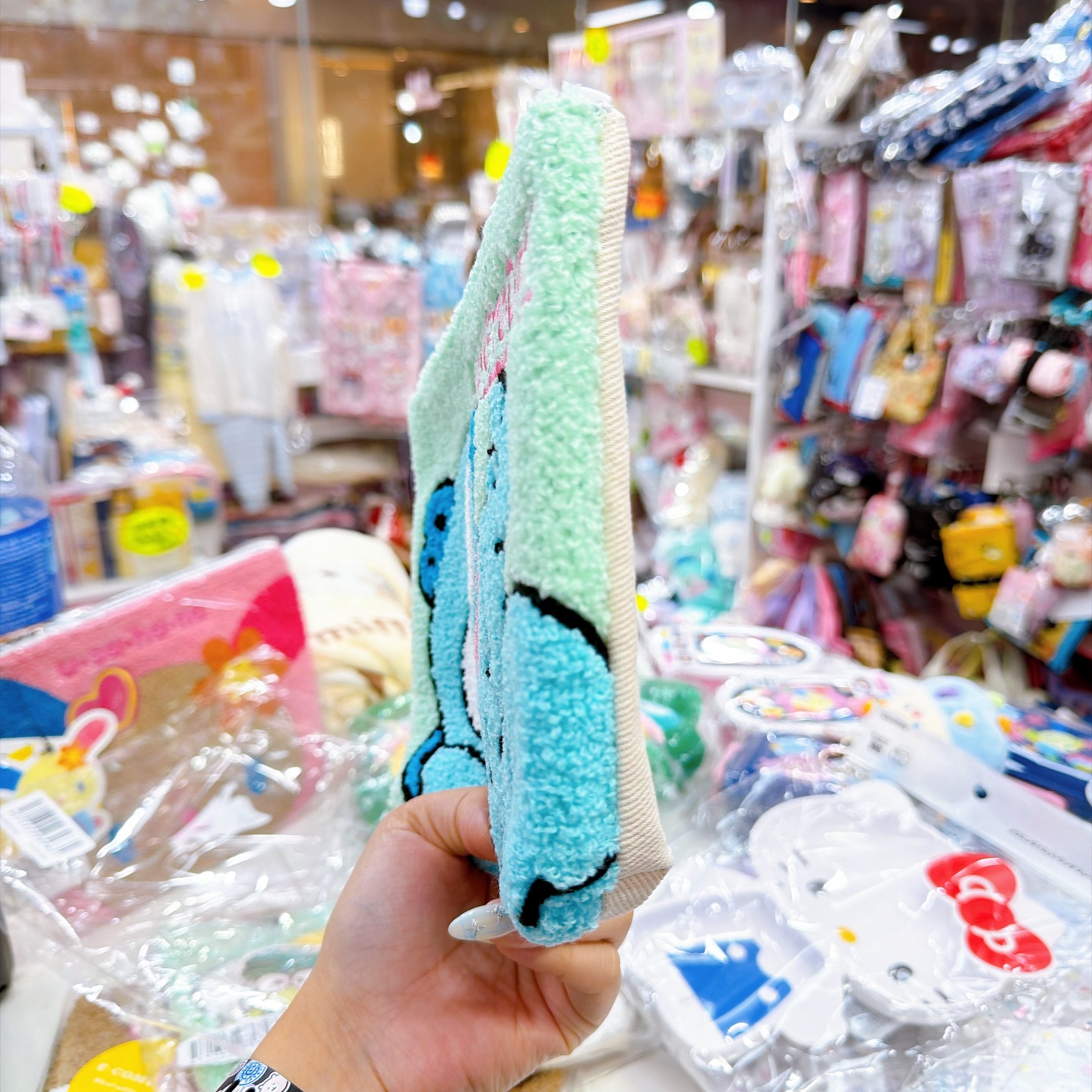 日本直送Sanrio水怪青蛙仔針織刺繡化妝袋