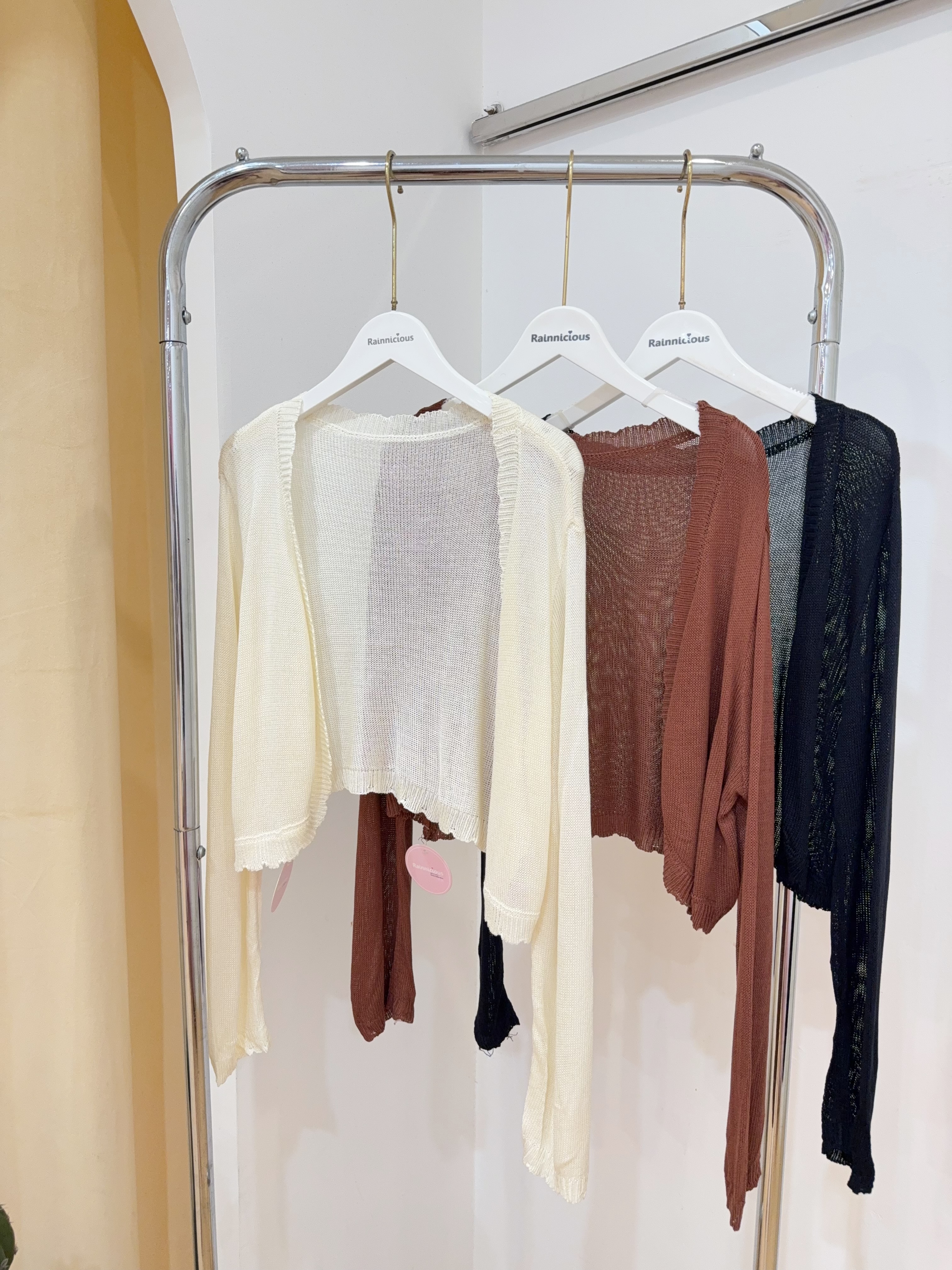 轻薄冰丝针织开衫外套R2725