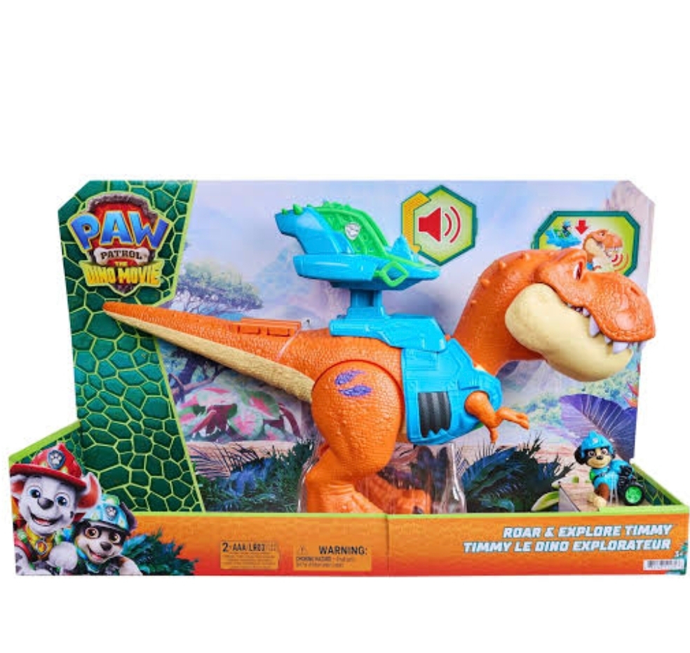 PAW Patrol 汪汪隊立大功 The Mighty Movie 巨型恐龍互動聲光玩具 Rubble Figure 套裝