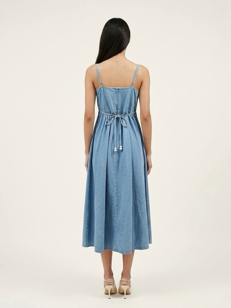 W010 - Denim Midi Dress