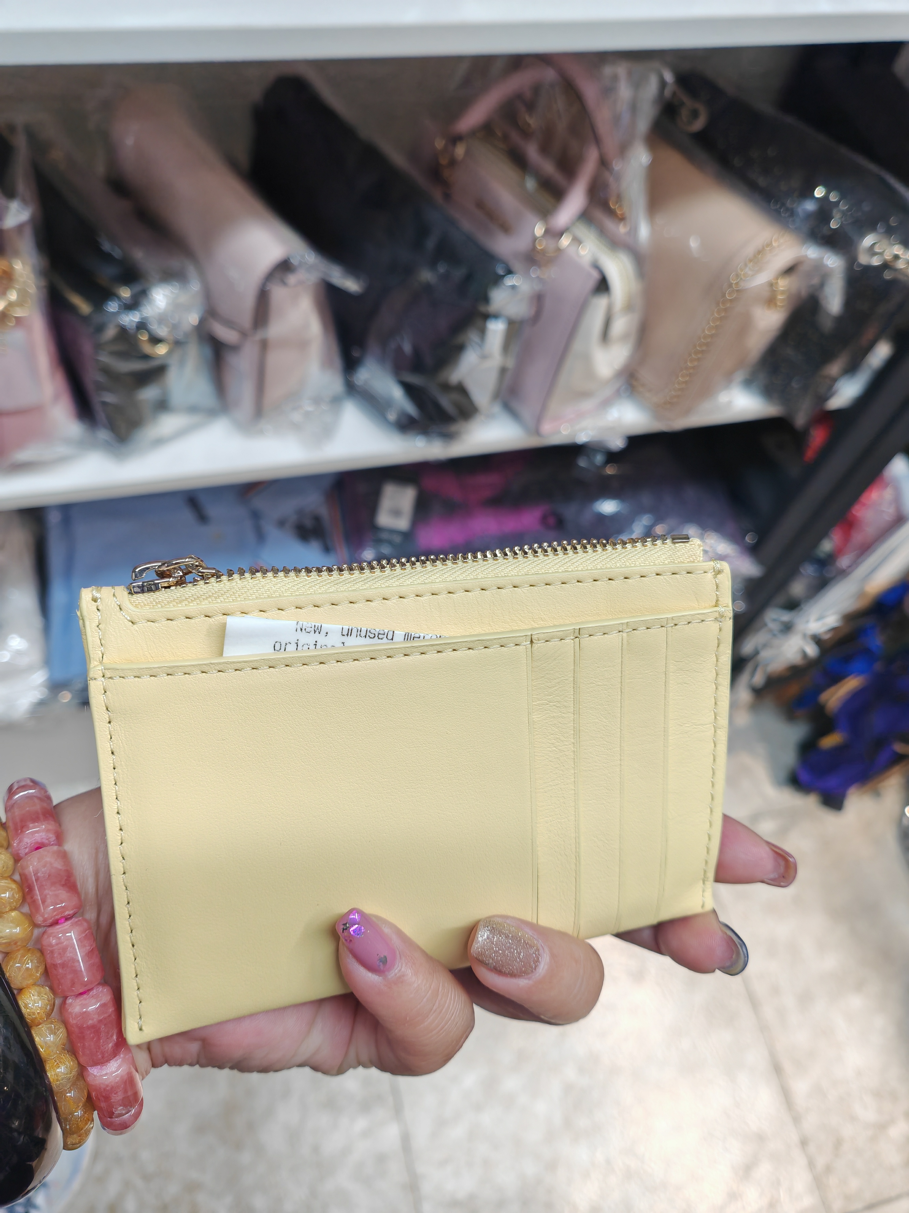 香港現貨-Kate Spade smooth Quilted small card holder 