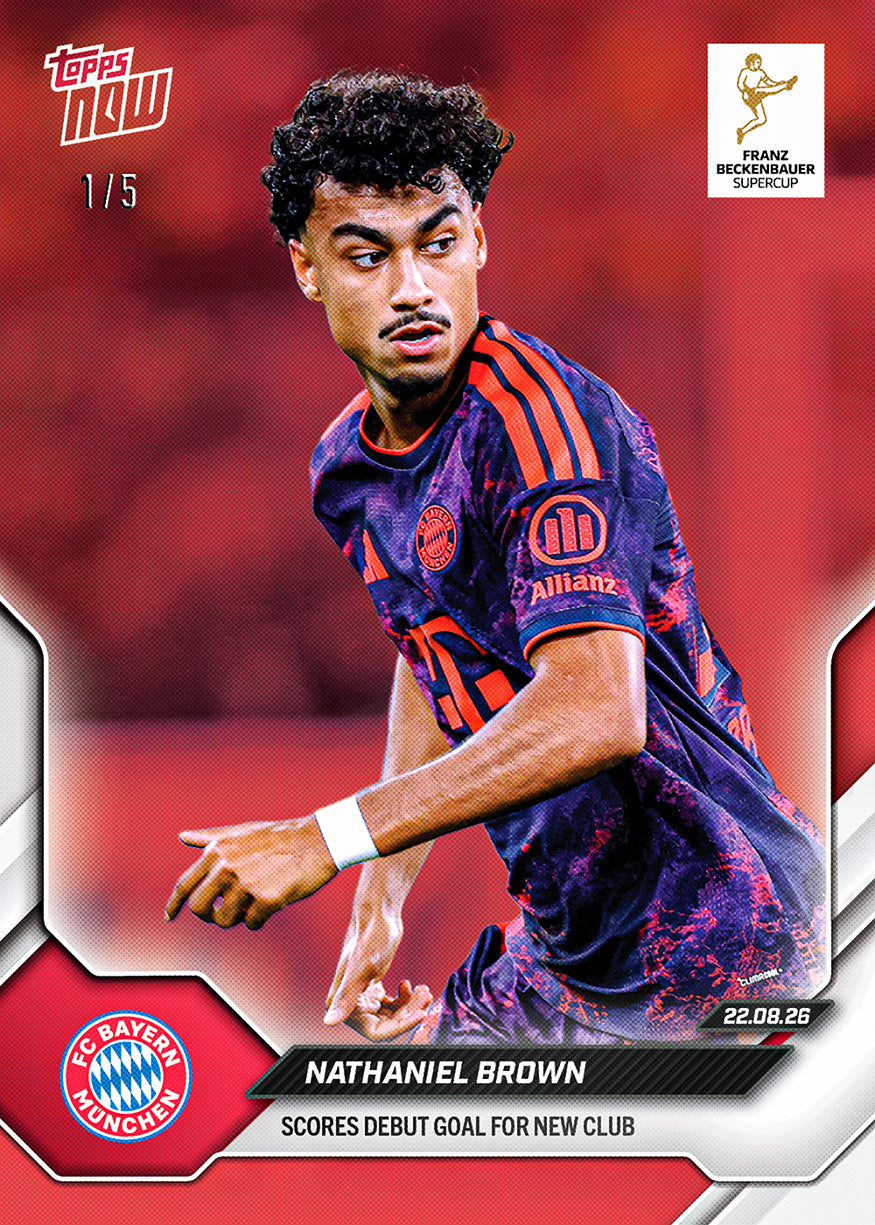 Nathaniel Brown - 2026/27 Bundesliga Topps NOW® #2 Bayern München 新星卡【團購】