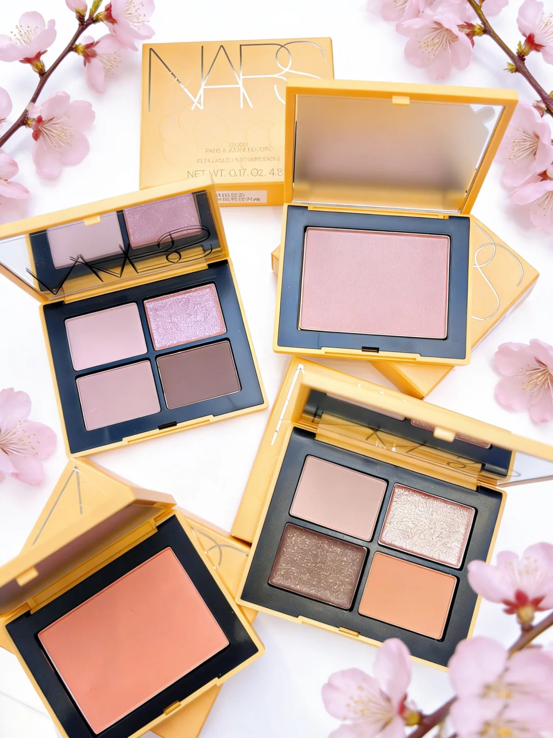 NARS 2026春日出桃限定 四色眼影 胭脂 粉餅 唇蜜291 287桃花海