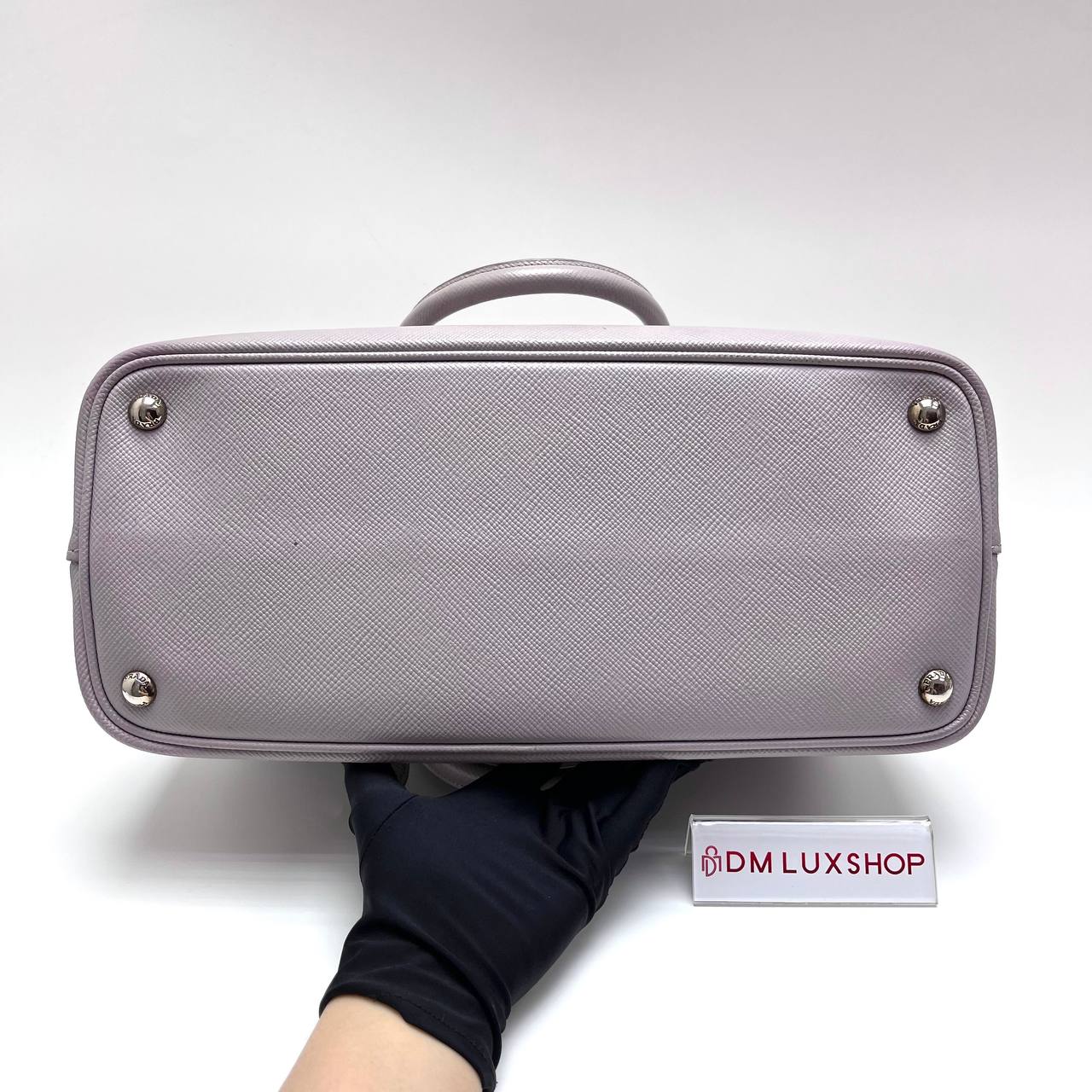 Prada Purple Saffiano Double Tote