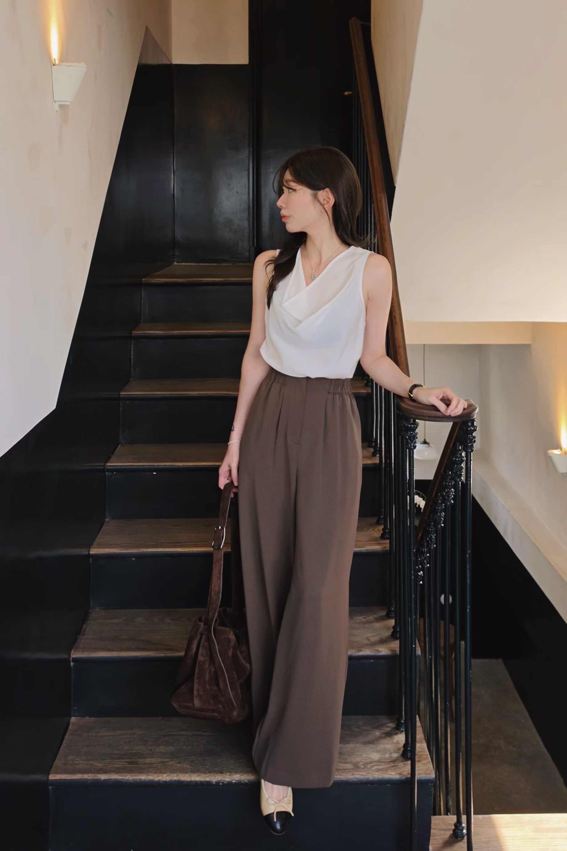 Elegant draped top 