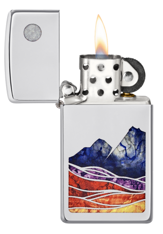 Zippo 49412 窄版色彩景觀設計飾面 | 防風打火機 | ZIPPO 指定授權經銷商 |美國製造 | 收藏