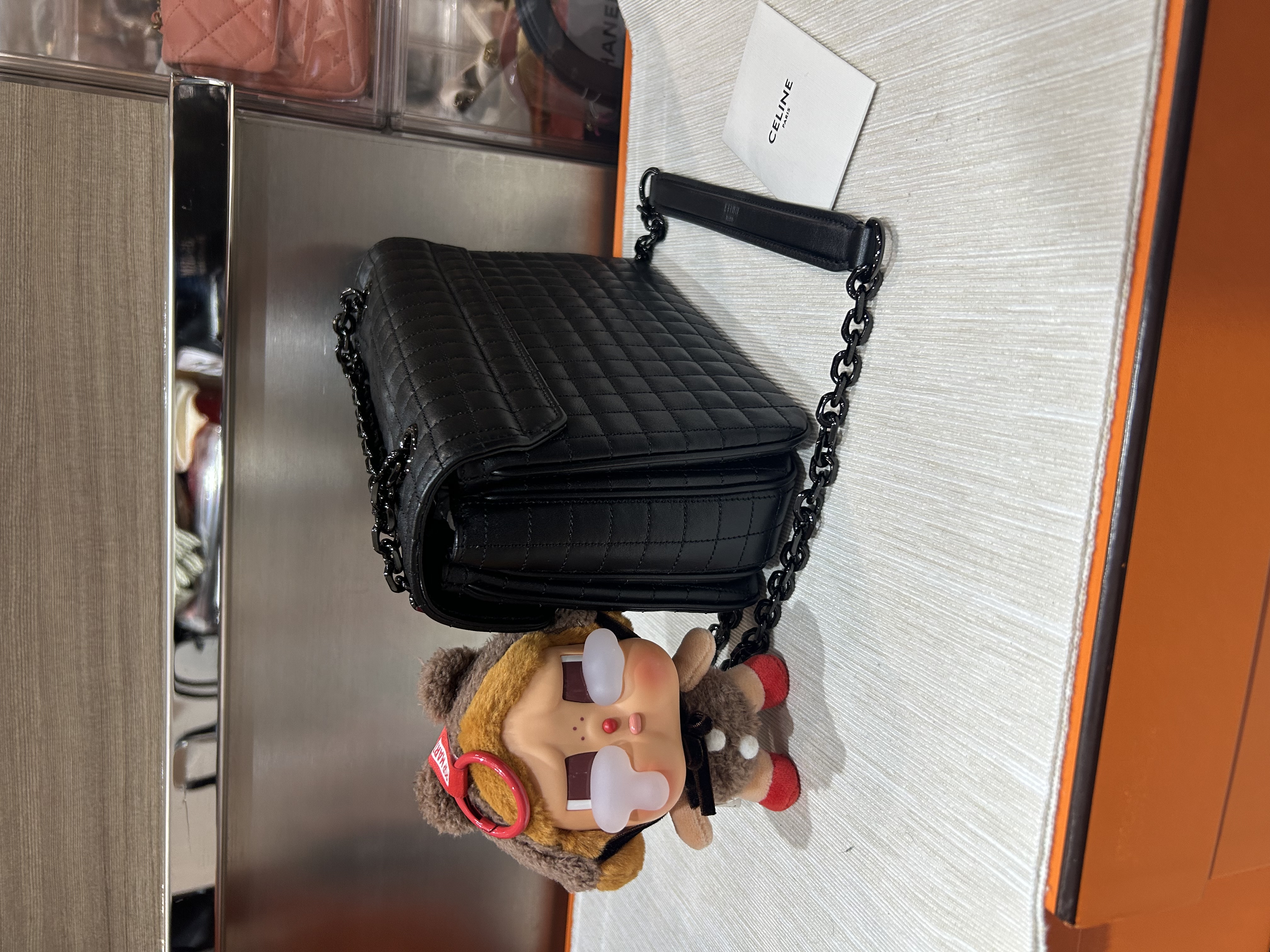 Celine So Black Calfskin Shoulder Bag 100%Authentic, 98%New ✅Dust bag