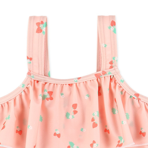 🇯🇵預訂 日本直送🇯🇵草莓滿印荷葉邊吊帶分體泳衣