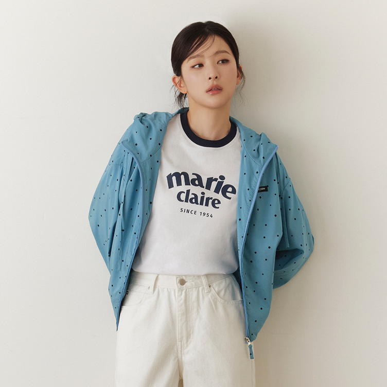 [marie claire] Dot Hood Windbreaker (2色)