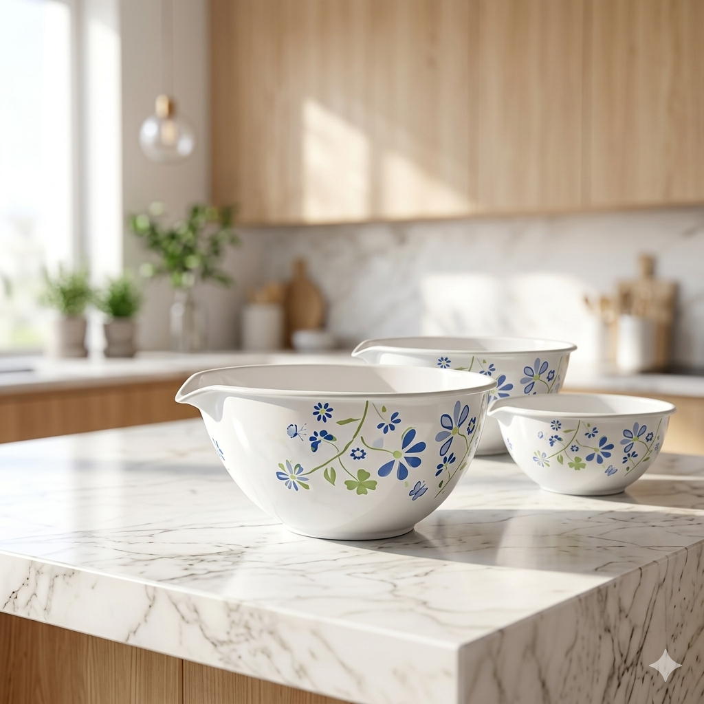 CLAYTAN LEADSAFE Multi-Purpose Kitchen Bowl - Blue Valentine & Modern Sakura Series