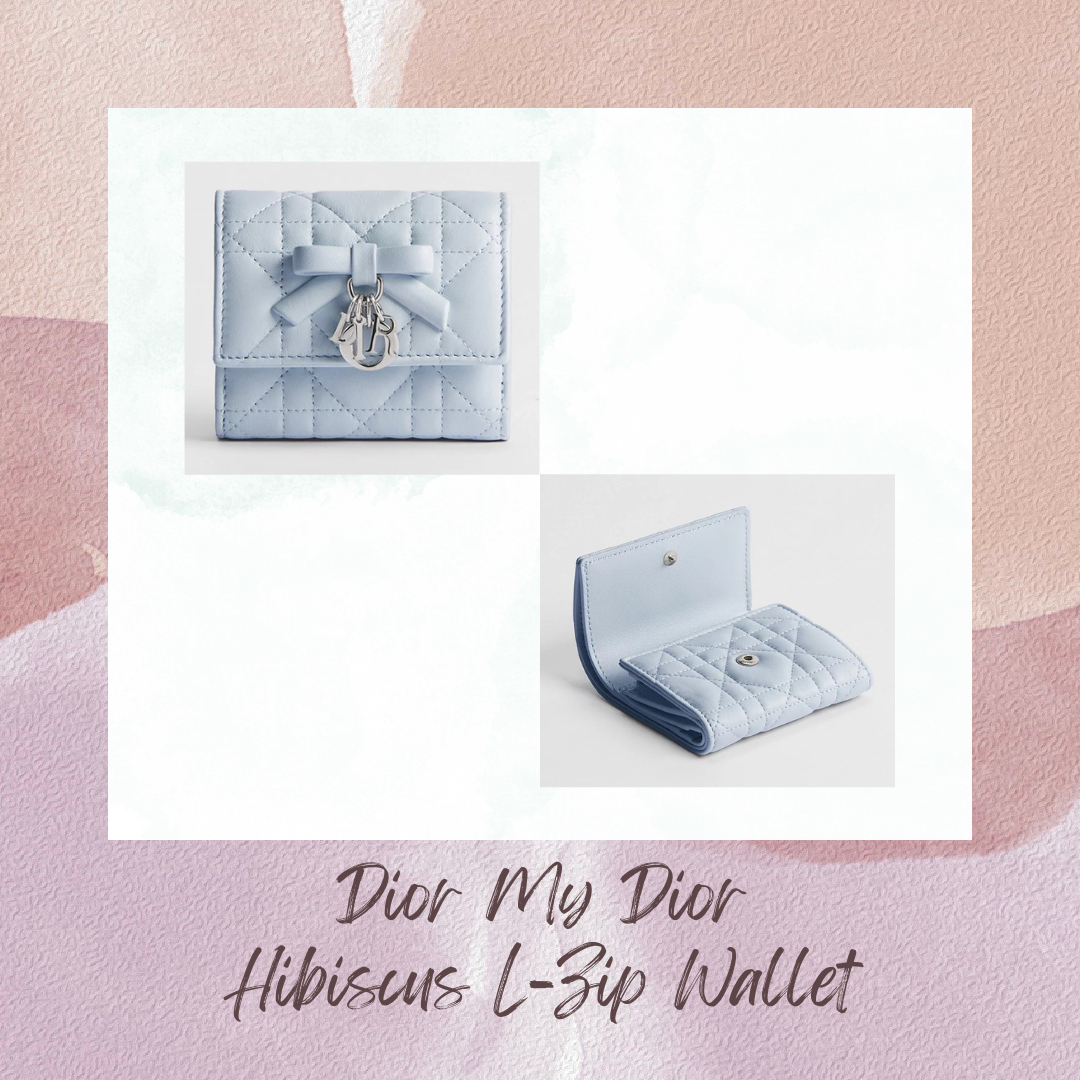 Dior My Dior Hibiscus L-Zip Wallet Cannage Lambskin (S2608PUQA_M39Z/S2608PUQA_M51Y)