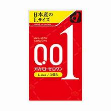 (JP)岡本001 避孕套 普通黑標 L碼 (3個裝)