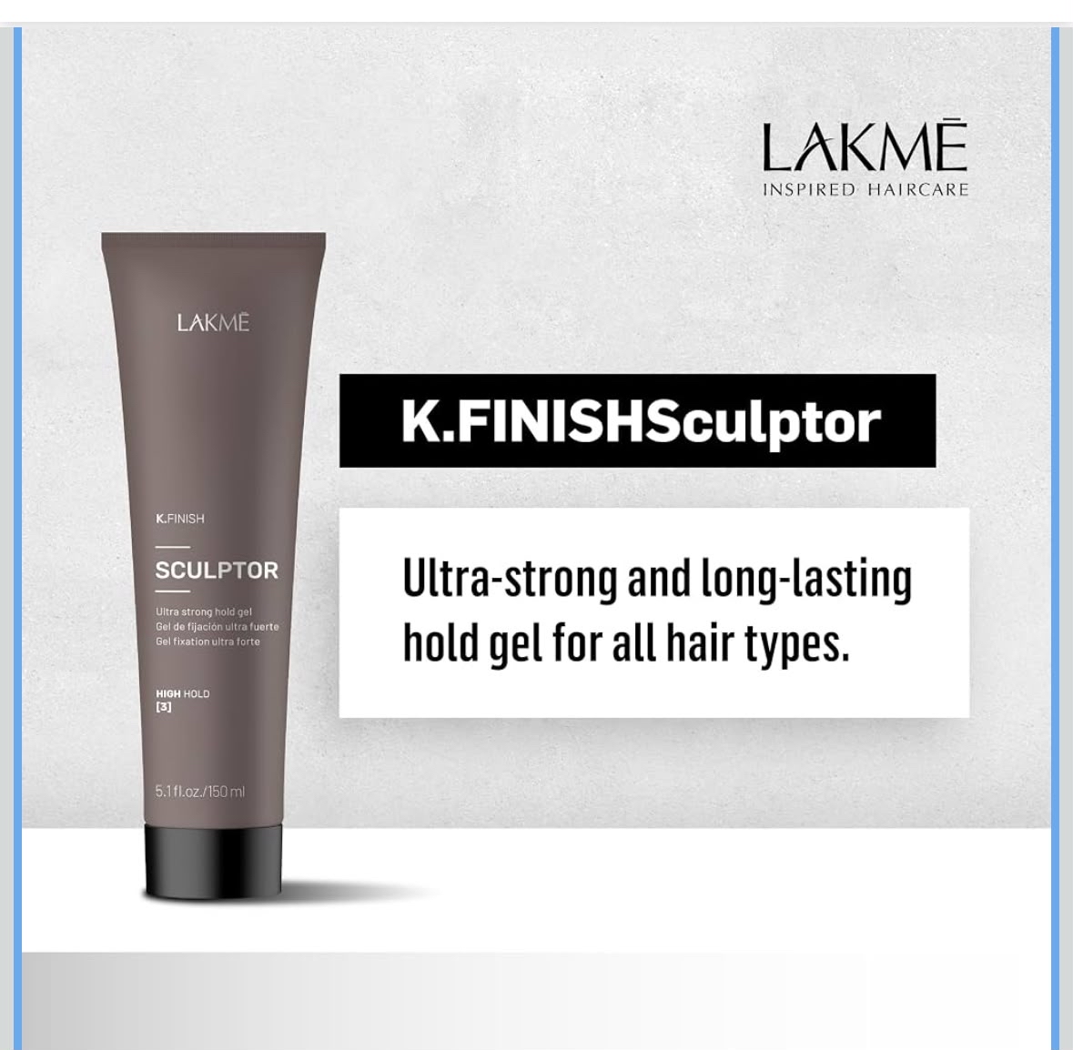 LAKMÉ K.Finish Sculptor 超強定型啫喱 150ml