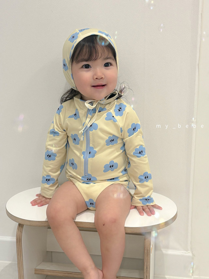 🇰🇷mybebe 泳衣+帽