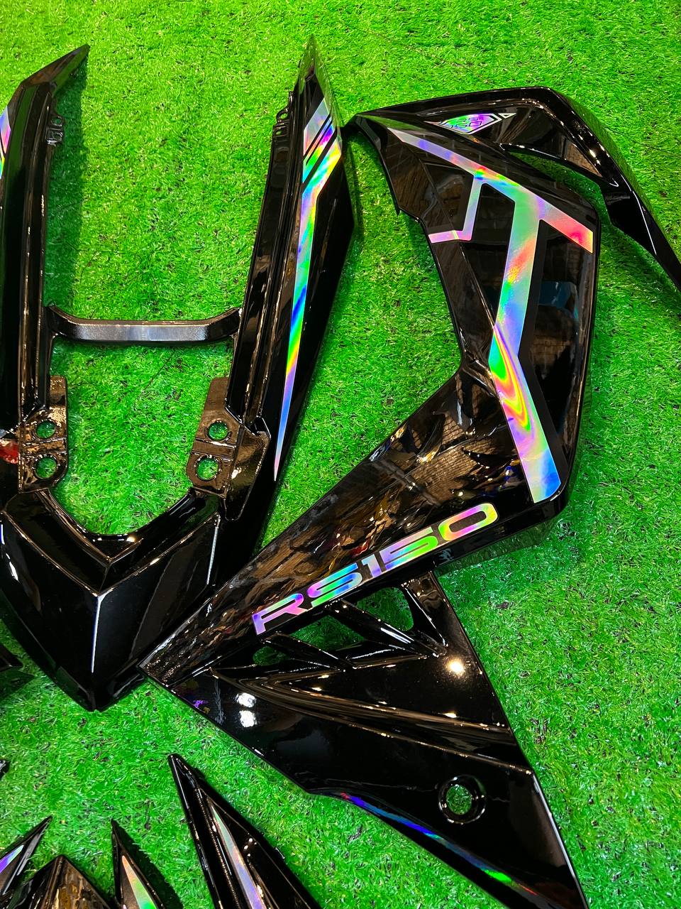 Honda Cover Set RS150 Hijau Lumut Line Chrome / Hitam Line Chrome  