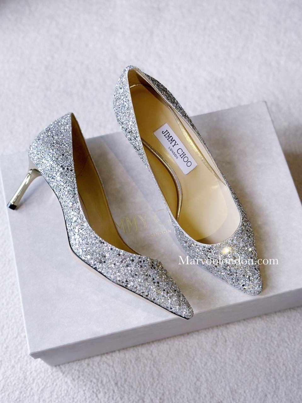限時優惠✨最美婚鞋👰🏻‍♀️陽光下真的巨閃Bling bling   訂貨🍒JIMMYCHOO ROMY 60  Size 35.5/36/36.5/37/38.5/39/40  Color : Champagne