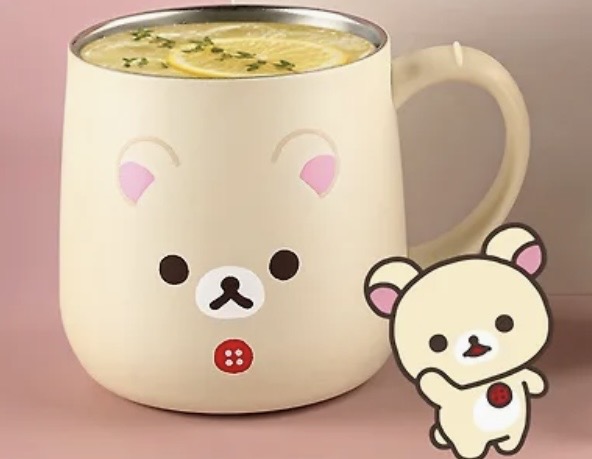 RK 韓國版鬆弛熊有蓋保溫杯（全3款）