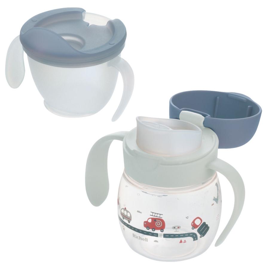 現貨🇯🇵Richell 直飲式鴨咀水杯200ml+100ml (汽車圖案)