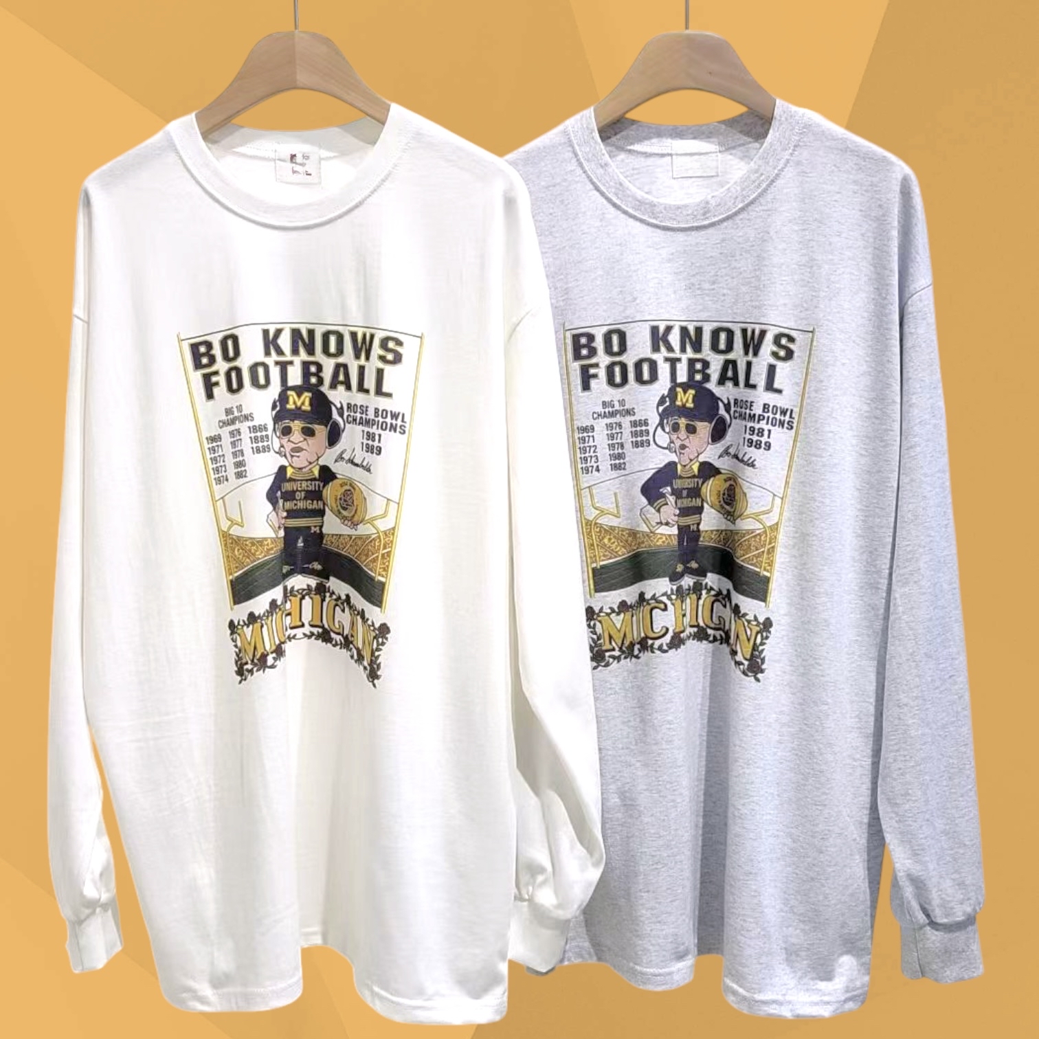 221610 “Bo Knows Michigan Long Sleeve” tee
