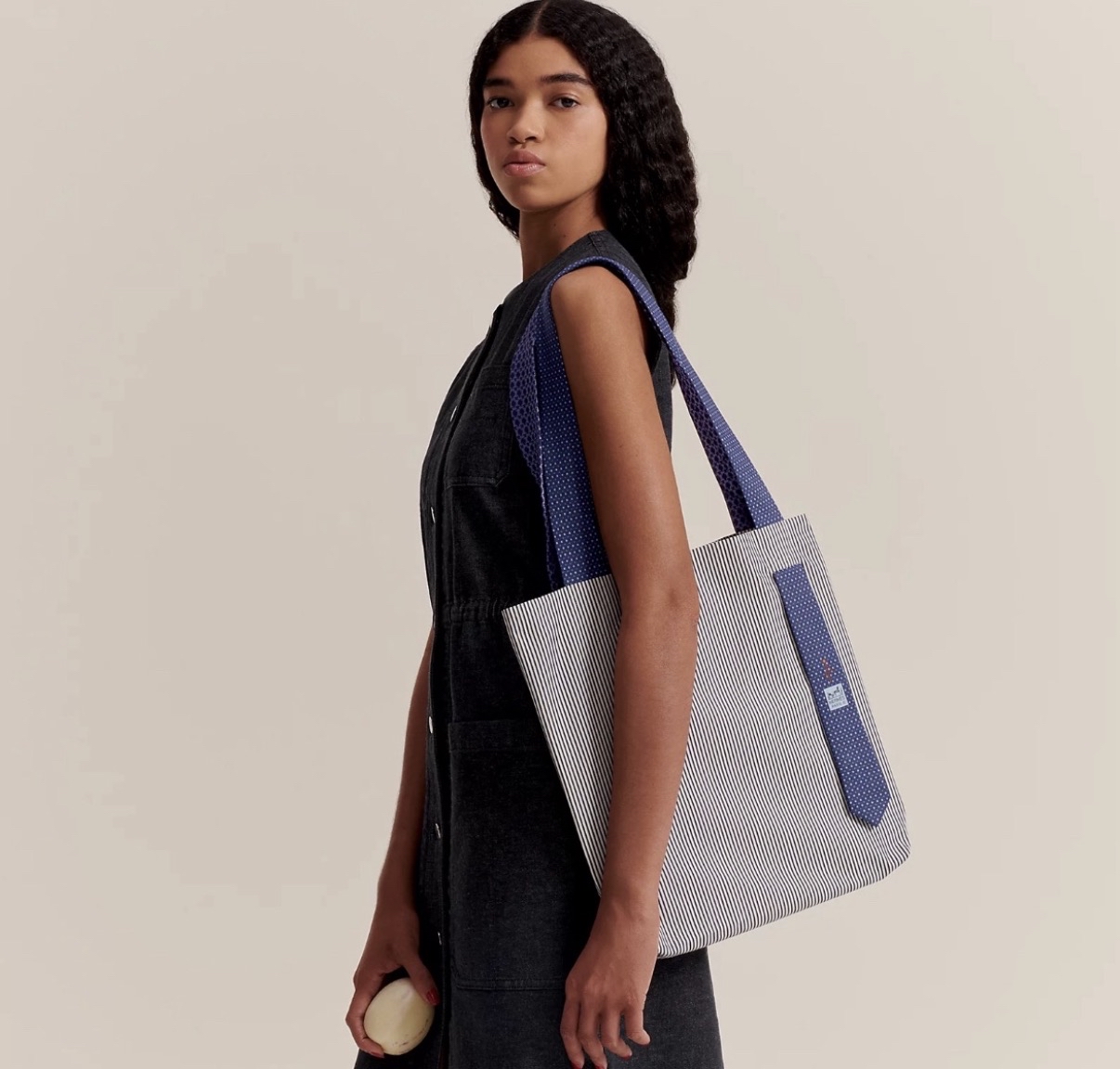 Hermes petit h tie布tote bag