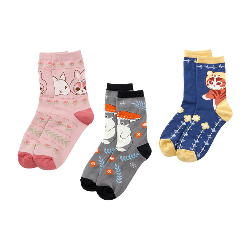 🎀【預訂】Mofusand Woodlands 襪子 22-24cm - B