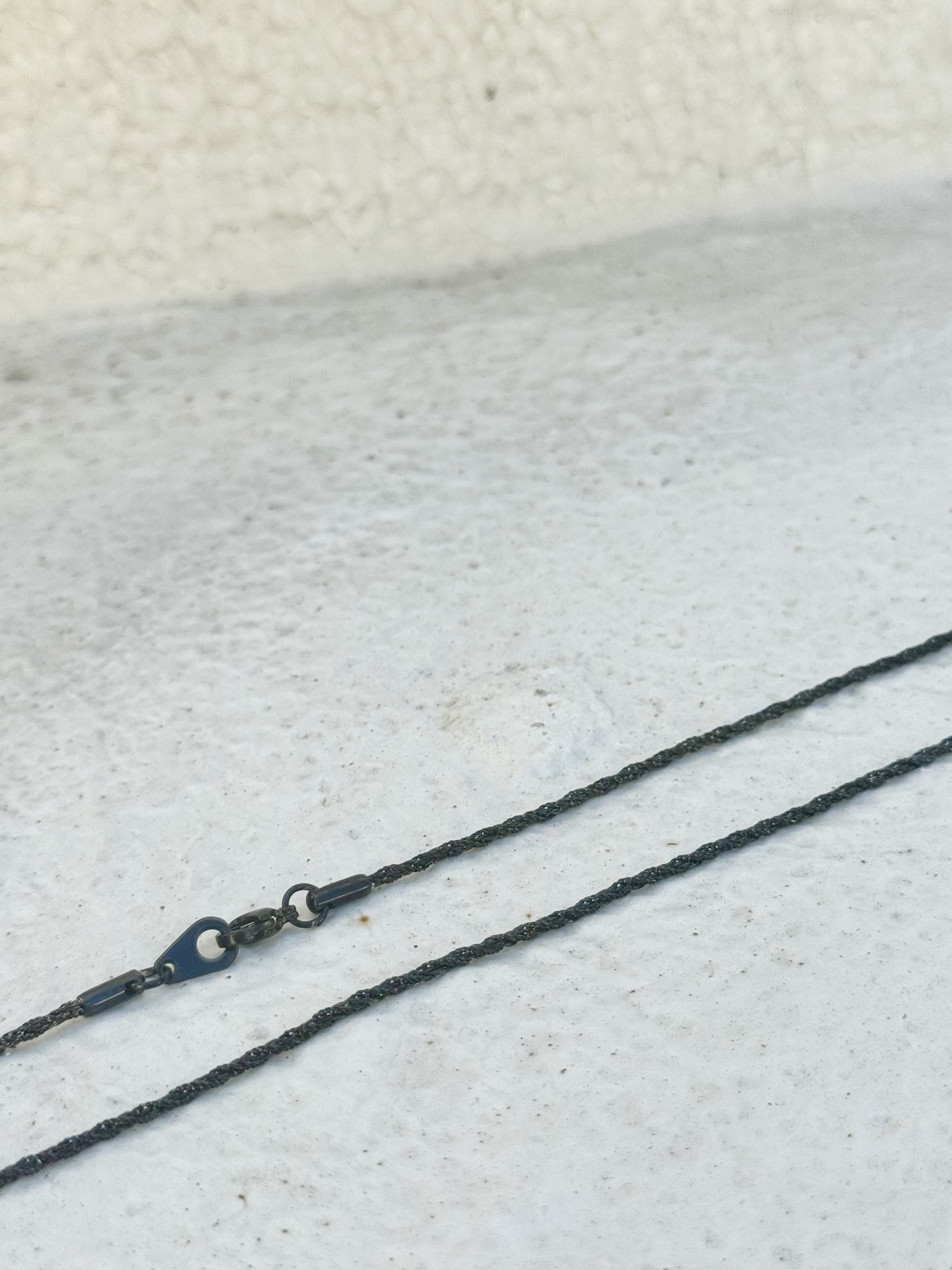 Black twist stainless necklace
