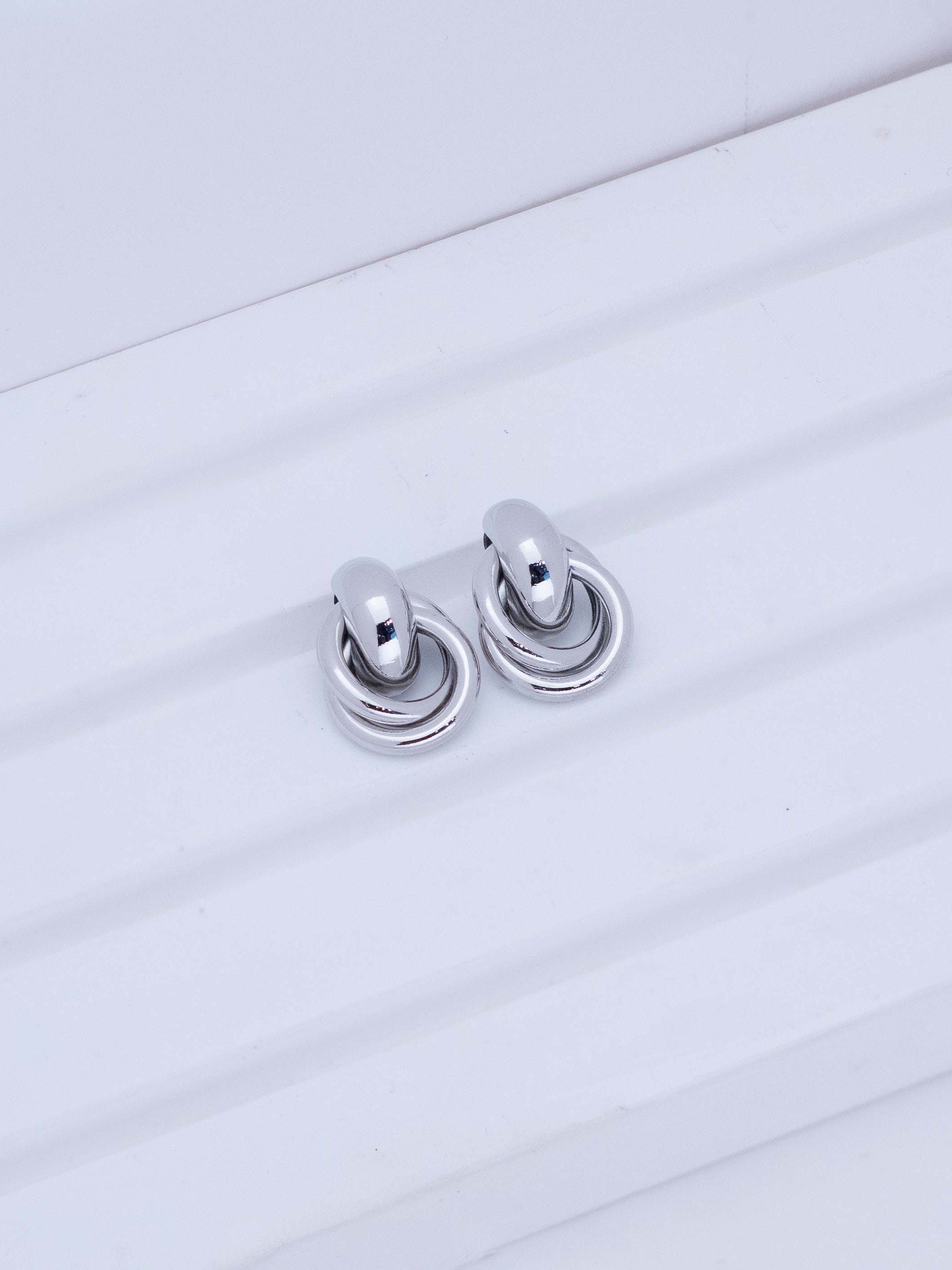 Interlocking Loop Stud Earrings