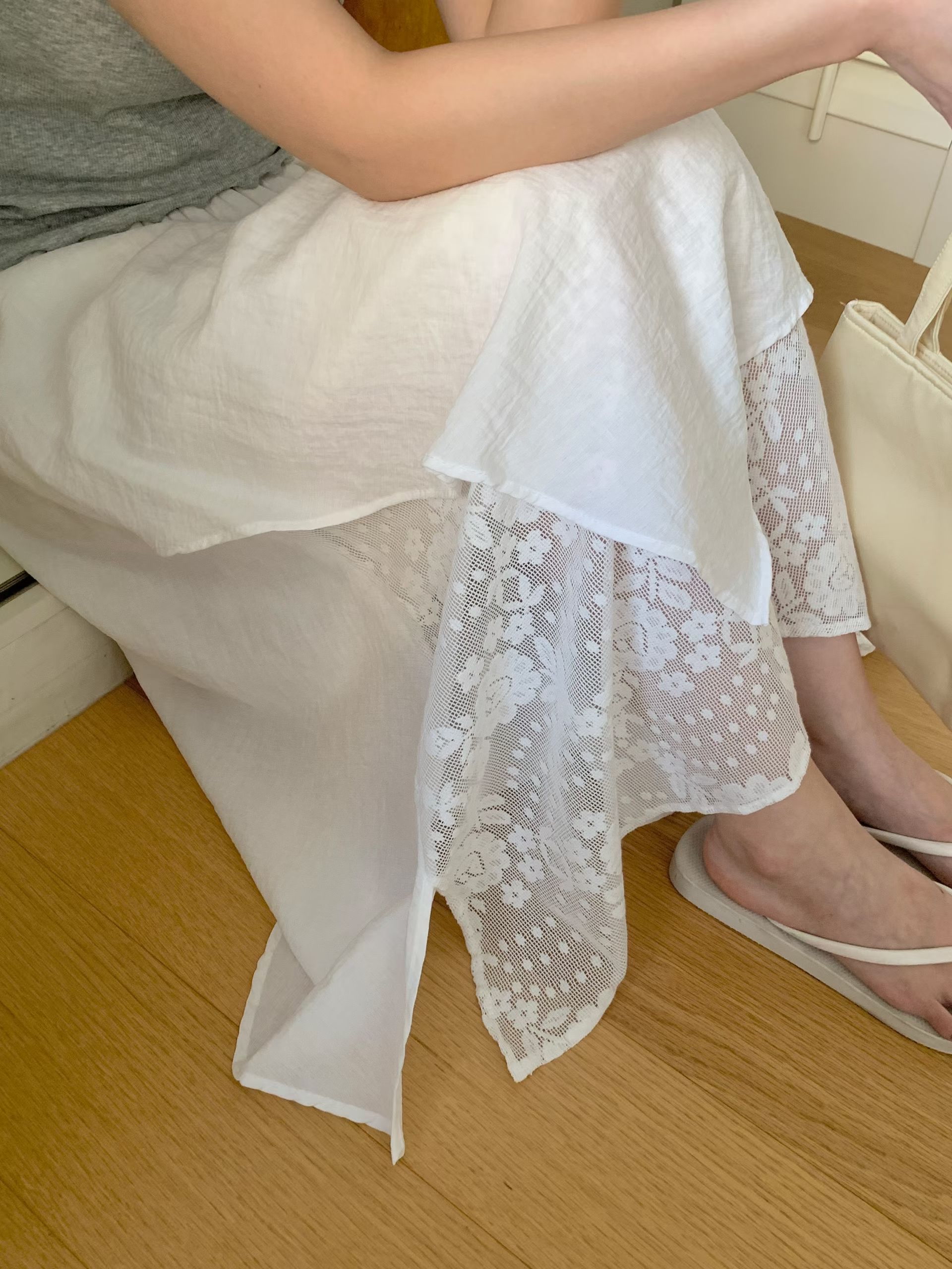 CT30 拼lace 仙氣半截裙