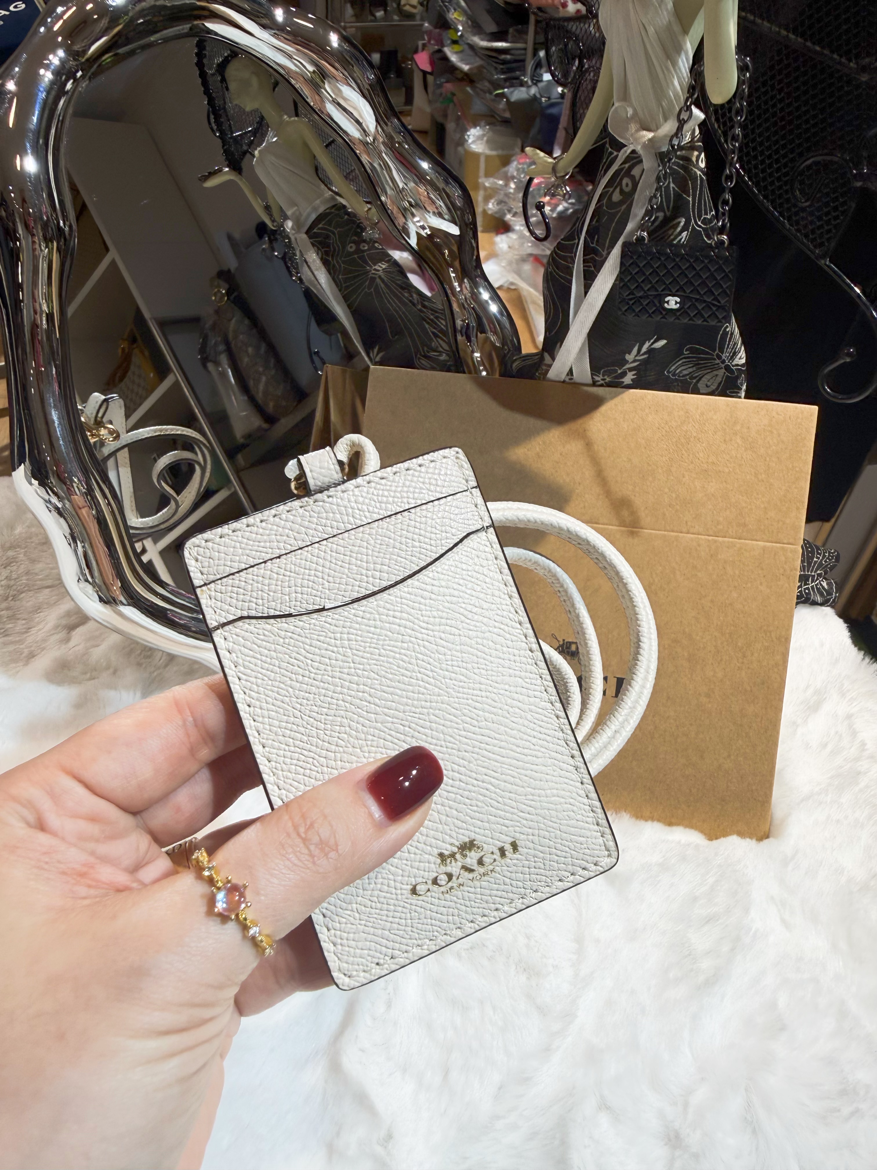 Coach lanyard card sf/w