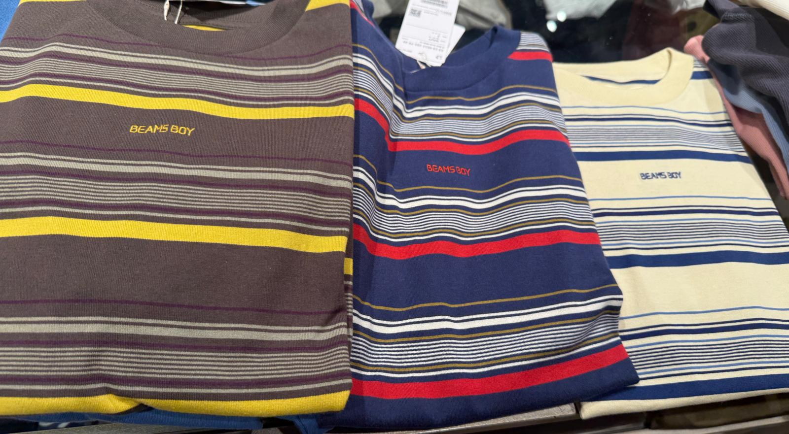 Beams boy 簡約logo橫間 long sleeve tee Size 1胸36寸，長24寸 Size 2胸38寸，長25寸 Size 3胸40寸，長26寸