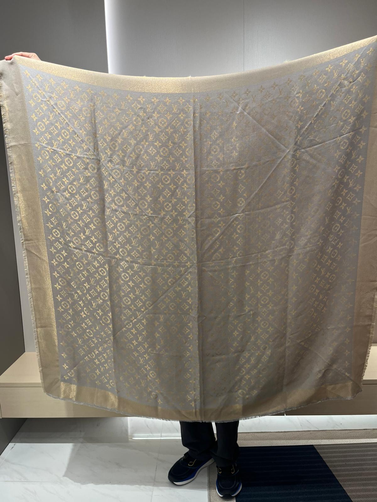 LV Scarf silk wool 100%Authentic, 95%New 