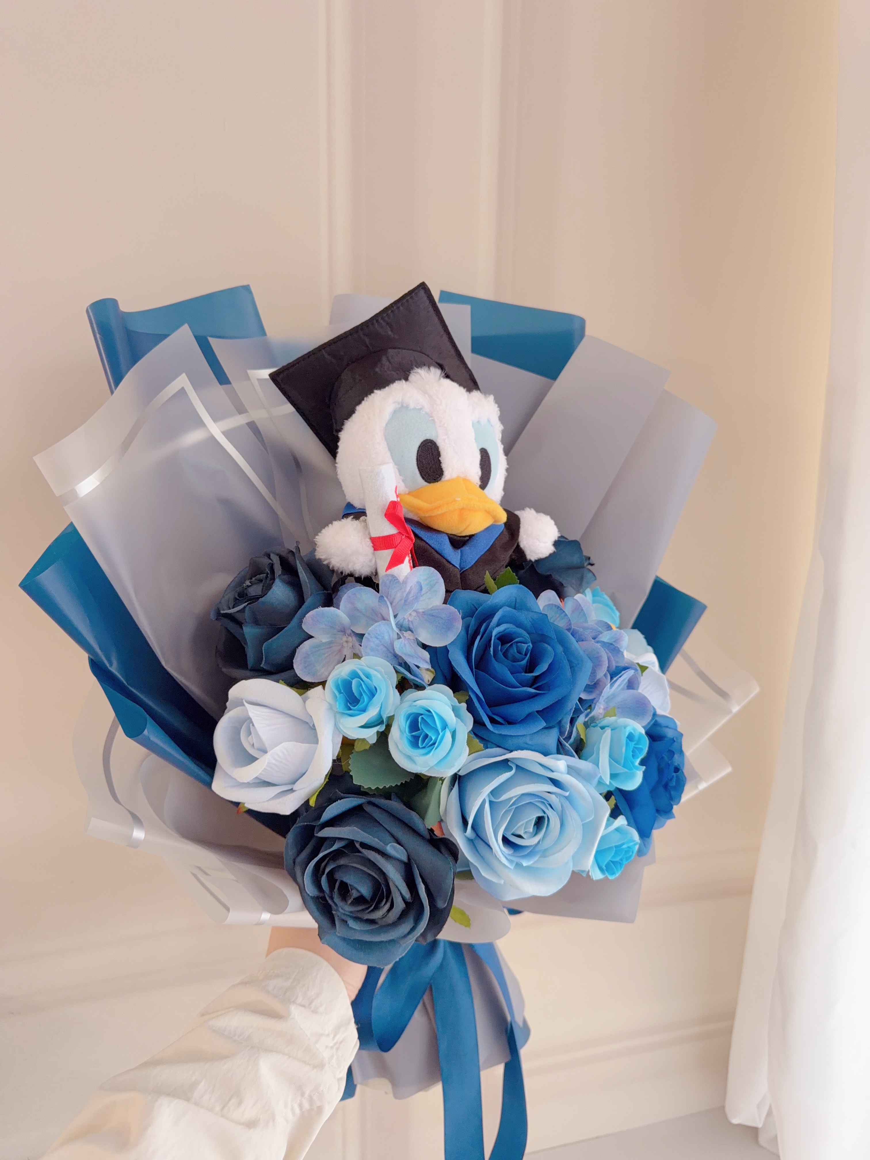 (現貨)唐老鴨畢業公仔花束