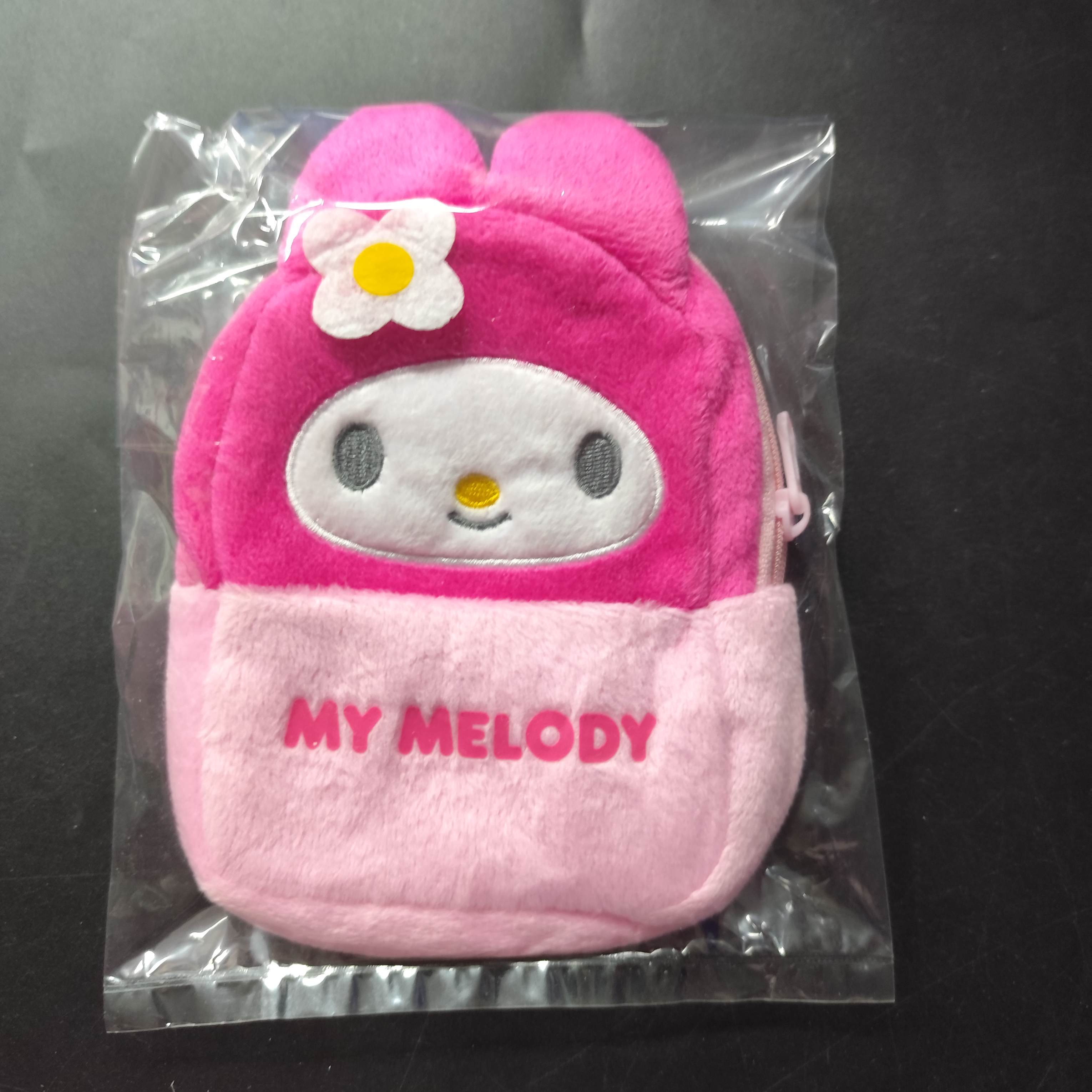 Sanrio 三麗鷗 My Melody 美樂蒂 毛絨小包 散銀包 散紙包 零錢包 [平行進口] AA06444