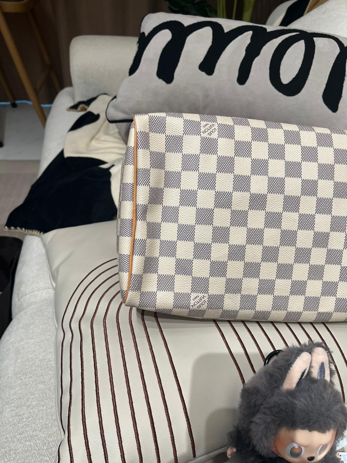 LV Speedy 30 白色棋盤格 100%Authentic, 98%New ✅Dust Bag
